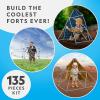 image:imageNATIONAL GEOGRAPHIC Kids Fort Building Kit  70Piece Indoor Fort Builder  Creative Play STEM Building Toy Building Kit for Kids 610 Blanket Fort Kit135 Piece