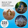 image:imageNATIONAL GEOGRAPHIC Kids Fort Building Kit  70Piece Indoor Fort Builder  Creative Play STEM Building Toy Building Kit for Kids 610 Blanket Fort Kit225 Piece