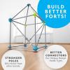 image:imageNATIONAL GEOGRAPHIC Kids Fort Building Kit  70Piece Indoor Fort Builder  Creative Play STEM Building Toy Building Kit for Kids 610 Blanket Fort Kit70 Piece