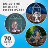 image:imageNATIONAL GEOGRAPHIC Kids Fort Building Kit  70Piece Indoor Fort Builder  Creative Play STEM Building Toy Building Kit for Kids 610 Blanket Fort Kit70 Piece