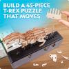 image:imageNational Geographic Motorized Dinosaur 3D Puzzle  50Piece 3D T Rex Wood Model Kit with LightUp Motorized Display Base and 8 Light Settings 3D Puzzles for Kids Buildable Dinosaur ModelMotorized T Rex Model