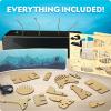 image:imageNational Geographic Motorized Dinosaur 3D Puzzle  50Piece 3D T Rex Wood Model Kit with LightUp Motorized Display Base and 8 Light Settings 3D Puzzles for Kids Buildable Dinosaur ModelMotorized Shark Model