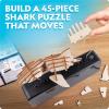 image:imageNational Geographic Motorized Dinosaur 3D Puzzle  50Piece 3D T Rex Wood Model Kit with LightUp Motorized Display Base and 8 Light Settings 3D Puzzles for Kids Buildable Dinosaur ModelMotorized Shark Model