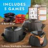image:imageNATIONAL GEOGRAPHIC Volcano Bean Bag Toss Game for Kids  Cornhole Game Set with 5 Backyard Games Bean Bags for Tossing Yard Games for Kids Outdoor Kids Games Patio Games Amazon Exclusive