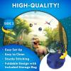 image:imageNational Geographic Dart Board for Kids  Dart Ball Game Set with Lightweight 28 Reversible Dartboard and Sticky Balls in 4 Colors Indoor Games for Kids Kids Darts GameDartboard Set