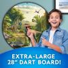 image:imageNational Geographic Dart Board for Kids  Dart Ball Game Set with Lightweight 28 Reversible Dartboard and Sticky Balls in 4 Colors Indoor Games for Kids Kids Darts GameGlowing Dartboard Set