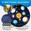 image:imageNational Geographic Dart Board for Kids  Dart Ball Game Set with Lightweight 28 Reversible Dartboard and Sticky Balls in 4 Colors Indoor Games for Kids Kids Darts GameGlowing Dartboard Set