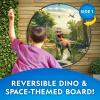 image:imageNational Geographic Dart Board for Kids  Dart Ball Game Set with Lightweight 28 Reversible Dartboard and Sticky Balls in 4 Colors Indoor Games for Kids Kids Darts GameGlowing Dartboard Set