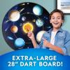 image:imageNational Geographic Dart Board for Kids  Dart Ball Game Set with Lightweight 28 Reversible Dartboard and Sticky Balls in 4 Colors Indoor Games for Kids Kids Darts GameDartboard Set