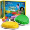 image:imageNATIONAL GEOGRAPHIC Stepping Stones for Kids  6 Durable NonSlip Stones Encourage Toddler Balance amp Gross Motor Skills Indoor amp Outdoor Toys Balance Stones Obstacle Course Amazon Exclusive6 Stepping Stones