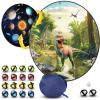 image:imageNational Geographic Dart Board for Kids  Dart Ball Game Set with Lightweight 28 Reversible Dartboard and Sticky Balls in 4 Colors Indoor Games for Kids Kids Darts GameDartboard Set
