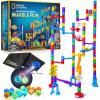 image:imageNational Geographic Glowing Marble Run  115 Piece Construction Set with 25 Glow in The Dark Glass Marbles Storage Bag Great Creative STEM Toy for Girls and Boys