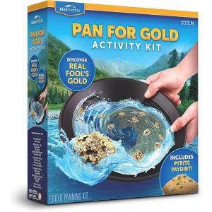 image:imageBlue Marble Gold Panning Kit for Kids  Learn to Pan for Gold Includes Pay Dirt with Real Pyrite Specimens Reusable Panning Pan Vial Tweezers amp More