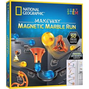 image:imageNATIONAL GEOGRAPHIC Magnetic Marble Run  50Piece STEM Building Set for Kids amp Adults with Magnetic Track amp Trick Pieces amp Marbles for Building A Marble Maze Anywhere Magnets Stick