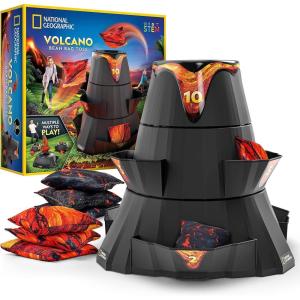 image:imageNATIONAL GEOGRAPHIC Volcano Bean Bag Toss Game for Kids  Cornhole Game Set with 5 Backyard Games Bean Bags for Tossing Yard Games for Kids Outdoor Kids Games Patio Games Amazon Exclusive