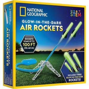 image:imageNational Geographic Air Rocket Launcher Science Kit  Jump amp Launch GlowintheDark Foam Rockets up to 100 Feet Outdoor Toys for Kids 812 Backyard STEM Activity with Adjustable Launch BaseGlow in the Dark Rocket Launcher