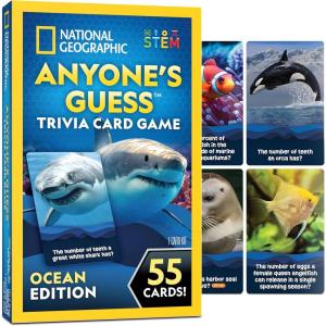 image:imageNational Geographic Anyones Guess Rainforest Animals Trivia Cards  Kids Trivia Card Game with 55 Jumbo Cards Animal Games Trivia GameOcean Animal Trivia