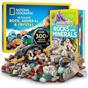 image:imageNational Geographic Rock Collection Box for Kids  300 Piece Rock Set with Real Gemstones Crystals amp Minerals  Includes Absolute Expert Rocks amp Minerals FullColor Book Amazon Exclusive300Piece Kit with Book