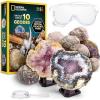 image:imageNational Geographic Break Open 5 Jumbo Geodes  Earth Science Kit with 5 Premium ExtraLarge Geodes with Crystals Goggles amp Display Stands Science Gifts Fun Stuff for Kids Amazon Exclusive10 Geodes Kit