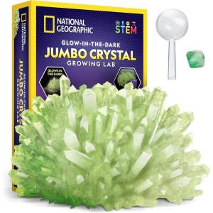 image:imageNational Geographic Crystal Growing Kit  3 Vibrant Colored Crystals to Grow with LightUp Display Stand Science Toy for Girls and Boys Ages 812 Includes 3 Gems Cool STEM Gift Amazon Exclusive1 Giant Glowing Crystal