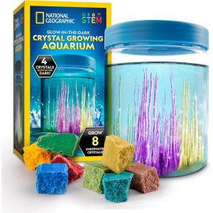 image:imageNational Geographic Underwater Crystal Growing Aquarium Science Kit  Grow 8 Colorful Crystals Underwater  360Degree Secure Viewing Canister