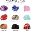 image:imageNATIONAL GEOGRAPHIC Professional Rock Tumbler Kit  Complete Rock Tumbler for Adults amp Kids with Durable 2 Lb Barrel Rocks Grit and Patented GemFoam Finishing Foam Polish Rock PolisherPro Kit with 9Day Timer