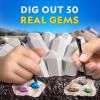 image:imageNational Geographic Gemstone Dig Kit  Dig Up 10 Real Gemstones and Crystals Science Kit for Kids Gem Digging Kit Gift for Girls and Boys Mining Kit Rock Collection50gem Brick