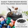 image:imageNational Geographic Platinum Series Ultra Quiet Rock Polisher Kit  PatentPending for Kids amp Adults 2 lb Barrel Rocks Grit GemFoam Rock Tumblers