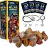 image:imageNATIONAL GEOGRAPHIC Rock Tumbler Refill Kit  1 Lb Madagascar Rocks for Tumbling with Rose Quartz Red Jasper Indigo Gabbro amp More  Tumbler Supplies Rock Polishing Grit and Jewelry AccessoriesAgate Mix