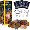 image:imageNATIONAL GEOGRAPHIC Rock Tumbler Refill Kit  1 Lb Madagascar Rocks for Tumbling with Rose Quartz Red Jasper Indigo Gabbro amp More  Tumbler Supplies Rock Polishing Grit and Jewelry AccessoriesMadagascar Mix