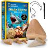 image:imageNational Geographic Shark Tooth Dig Kit  Excavate Replica Teeth Fossils from Ancient Sharks and Make a SharkTooth Necklace STEM Science Kit for Kids Ages 68 Educational Fossil Dig Activity