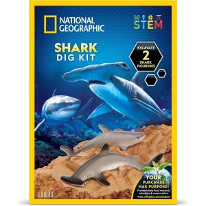 image:imageNATIONAL GEOGRAPHIC Dino Fossil Dig Kit amp Dinosaur Book for Kids Excavate a Replica Dinosaur Tooth Fossil and Study Paleontology with a FullColor Dinosaur Activity Book for Kids Amazon ExclusiveShark Dig Kit