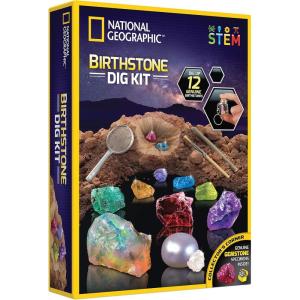 image:imageNational Geographic Gigantic Gemstone Dig Kit  Excavate 100 Real Gems from a Giant Dig Brick Gem Mining Kit for Kids STEM Rock Collection Activity Includes Tools amp Learning Guide12 Genuine Birthstones