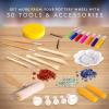 image:imageBlue Marble National Geographic Pottery Wheel Refill Kit  2 lbs Air Dry Clay 30 Pottery Tools amp Accessories Gemstone Chips Sculpting Clay Tools 7 Paints amp More Great Craft Kit for KidsRefill Kit