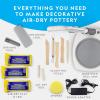 image:imageNATIONAL GEOGRAPHIC Hobby Pottery Wheel Kit  8 Variable Speed Pottery Wheel for Adults amp Teens with Innovative Arm Tool 3 Lb Air Dry Clay amp Art Supplies Crafts for Adults Craft Kits for TeenagersWheel Kit