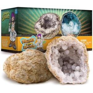 image:imageBlue Marble Break Open 2 Jumbo Geodes Break Your Own Large Geode with Crystals Earth Science Kit for Kids to Learn Geology Gifts for Rock Collectors Cool Rocks for Boys and Girls
