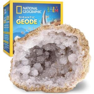 image:imageNational Geographic Gigantic Geode Kit  Break Open a Huge Geode with Crystals Inside Earth Science Kit for Kids Fun Geology Activity Rock and Mineral Gift for Boys and GirlsGigantic Geodes Kit