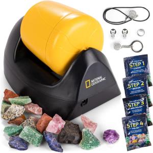 image:imageNational Geographic Starter Rock Tumbler Kit  Durable LeakProof Rock Polisher  Complete Rock Tumbling Kit with 4Stage Silicon Carbide Grit  Geology Hobby Rocks amp Crystals Amazon Exclusive