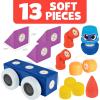 image:imageBlockaroo Magnetic Foam Building Blocks  13Piece Roadster Bath Toys for Toddlers Preschool Toys Bathtub Toys Sensory Toys Blocks for Toddlers 35 Engineering Toys for Kids 35 Bath Blocks
