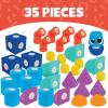 image:imageBlockaroo Magnetic Foam Building Blocks  17Piece Critter Set Bath Toys for Toddlers Preschool Toys Bathtub Toys Sensory Toys Blocks for Toddlers 35 Engineering Toys for Kids 35 Bath BlocksCastle