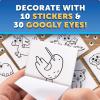 image:imageBlue Marble Magnetic Tile Art Craft Kit  Paint Your Own Magnetic Mini Tiles Includes 10 Tiles Magnets 6 Paints Brush Googly Eyes amp Transfer Stickers Magnet Art Kit DIY Magnets for Kids