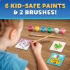 image:imageBlue Marble Magnetic Tile Art Craft Kit  Paint Your Own Magnetic Mini Tiles Includes 10 Tiles Magnets 6 Paints Brush Googly Eyes amp Transfer Stickers Magnet Art Kit DIY Magnets for Kids