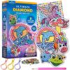 image:imageBlue Marble Ultimate Diamond Painting Kit for Kids  6 Craft Activities with 1500 Gems Make 3 Window Art Pieces amp 3 Keychains Includes Applicator Pens Gem Trays amp Stencils Kids Crafts