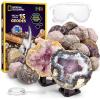 image:imageNational Geographic Break Open 15 Premium Geodes Science Kit  Includes Goggles amp 3 Display Stands  Great STEM Science Kit Geology Gift for Kids Break Your Own Geodes with Crystals
