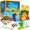 image:imageNational Geographic Flower amp Herb Gardening Kit for Kids  Gardening Set with 3 Stainless Steel Pots Paint amp Stickers Kids Plant Growing Kit