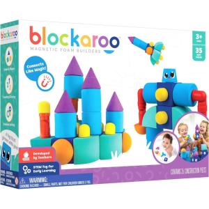 image:imageBlockaroo Magnetic Foam Building Blocks  17Piece Critter Set Bath Toys for Toddlers Preschool Toys Bathtub Toys Sensory Toys Blocks for Toddlers 35 Engineering Toys for Kids 35 Bath BlocksCastle