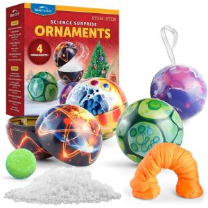 image:imageBlue Marble Science Surprise Christmas Ornament Kit for Kids 4 Dig Kit Ornaments with Gemstone and Dinosaur Dig Bricks Dino Digging Toys for Kids Gem Excavation Stocking Stuffer for Boys and GirlsScience Experiment Ornaments