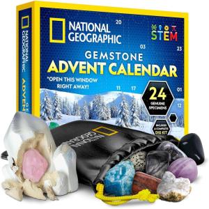 image:imageNATIONAL GEOGRAPHIC 2026 Jewelry Making Advent Calendar  Create 24 Pieces of Jewelry Countdown Calendar Holiday Craft Kit for Kids with Beads Clay Charms amp Tools Educational GiftsGemstone Collection