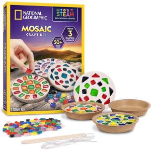 image:imageNATIONAL GEOGRAPHIC Marbling Paint Kit for Kids  Create 12 Sheets of Marble Art with Paints amp Water Painting Arts and Crafts Kit Amazon ExclusiveMosaic Craft Kit