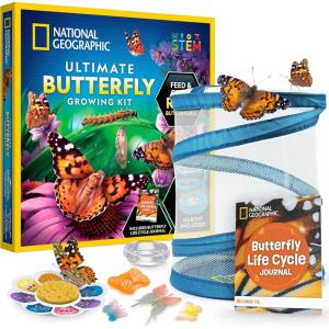 image:imageNational Geographic Butterfly Growing Kit  Butterfly Habitat Kit with Voucher to Redeem 5 Caterpillars SampH Not Included Butterfly Cage Feeder Amazon ExclusiveUltimate Butterfly Kit